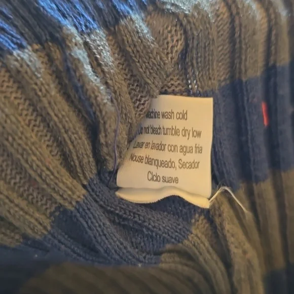 Poof, Ribbed Knit Bodycon Tunic Top, EUC, Navy & Olive, Women's S - Picture 11 of 11